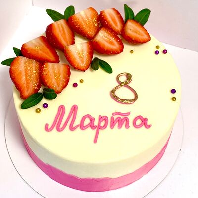 Бенто торт 8 марта (с ягодами) в Пекарня кондитерская вишенка по цене 1755 ₽