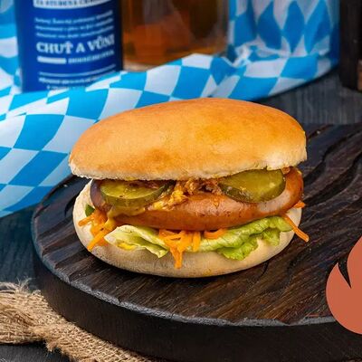 Бургер Ганс с Ганноверской колбаской в Vivat Pizza по цене 695 ₽