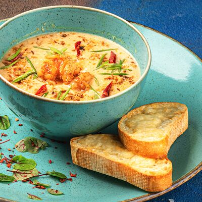 Чаудер с копчёной креветкой в Бублик по цене 590 ₽