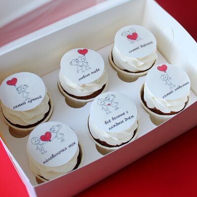 Капкейки с милыми табличками для любимого в Savoro по цене 3590 ₽
