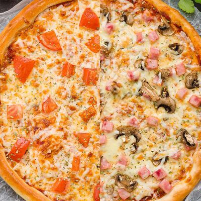 Пицца Маргарита-Ветчина-грибы в Рыба закусывала по цене 689 ₽