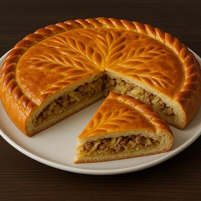 Пирог с капустой и фаршемв Дом Хлеба кафе-пекарня по цене 1300 ₽