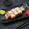 Ролл Асахи с тигровой креветкой и тобико в Fast Япония Premium Sushi по цене 560