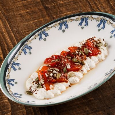 Перец печеный с кунжутным лабне в TATEV по цене 560 ₽