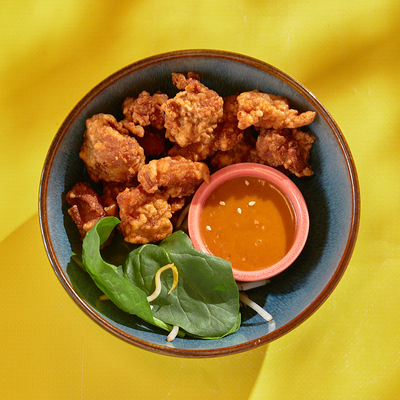 Курочка карааге с соусом манго-терияки в ASIATIQ Ramen-Bar по цене 470 ₽