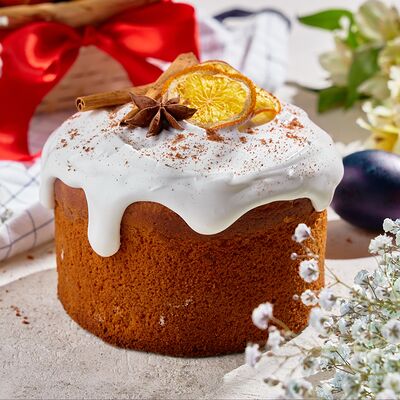 Кулич пасхальный цитрусовый в Баклажан в ТЦ 