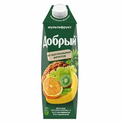 Сок Добрый мультифрукт 1л в Пекаридзе по цене 325 ₽
