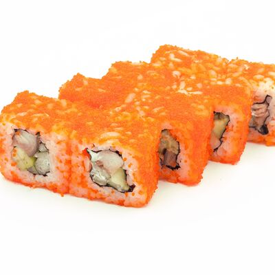 Ролл Калифорния с угрём в Hot-Pizza по цене 420 ₽