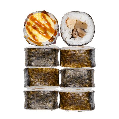 Запеченный ролл с кальмаром в Мисо-Мисо по цене 393 ₽