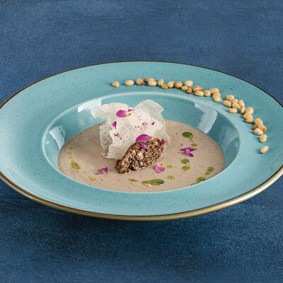 Грибной крем-суп с трюфельной пастой и маслом эстрагона в Пицца Пи по цене 349