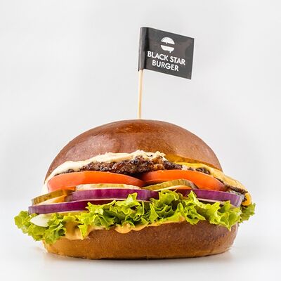 Бургер Самый вкусный в Black Star Burger по цене 629 ₽