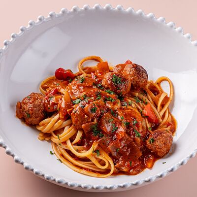 Лингвини с фикадельками из баранины в Avgust13 по цене 955 ₽