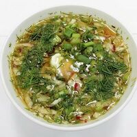 Окрошка с квасом в Ананас