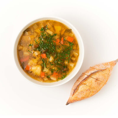 Суп из луговых опят и белых грибов в Saperavi Cafe по цене 477 ₽