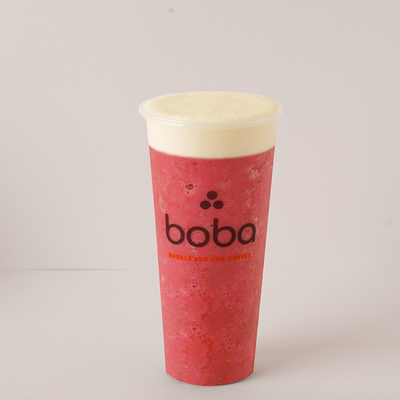 Смузи Клубничный L с сырной пенкой в Boba Tea по цене 530 ₽