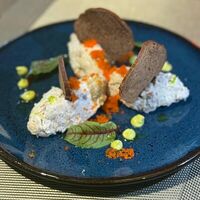 Форшмак из олюторской сельди с бородинскими гренками в Мясо & Рыба