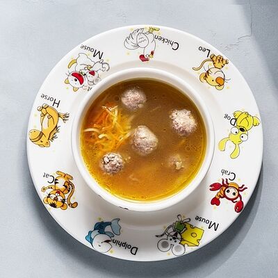 Куриный суп с фрикадельками из говядины в BEERMAN&Schlitz по цене 330 ₽