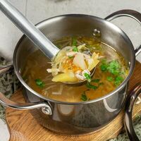 Щи по уральски с курицей и сметаной в Рестомаркет Китчен