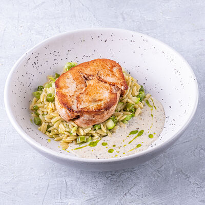 Индейка и орзо с зелеными овощами в Мечтатели по цене 655 ₽