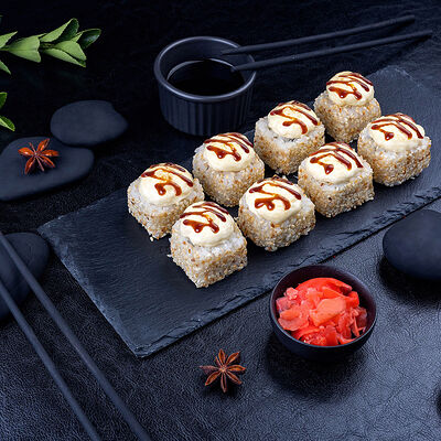 Запечённый ролл от Шеф рекольте в Суши даром по цене 459 ₽