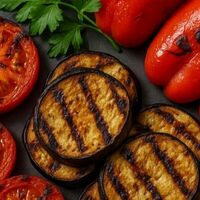 Баклажаны на мангале в Ресторан Бигджо