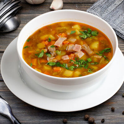 Суп гороховый с копчёным мясом в Метелица по цене 280 ₽