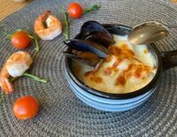 Гратен из морепродуктов в Чентуриппе