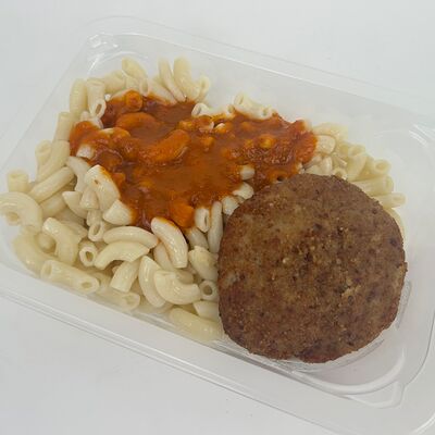 Биточек из индейки по-селянски с макаронами в Ля Галетт по цене 300 ₽