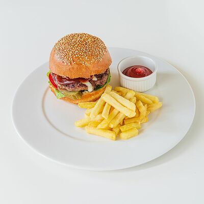 Бургер с говяжьей котлетой в Kitchen по цене 580