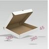 Коробка для пиццы 36 х 36 х 4.5 см, из микрогофрокартона трехслойного, самосборная белая, 50 шт. в Ченто пицца М7 по цене 4900