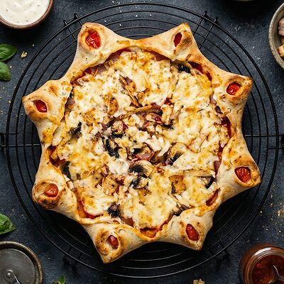 Грибы, ветчина и курица в Sushigopizza по цене 1079 ₽