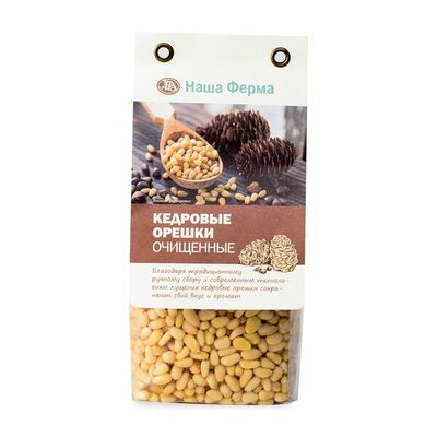Орехи кедровые Сибирские очищенные Наша Ферма Красноярский край в Азбука Вкуса Экспресс Меню по цене 945 ₽
