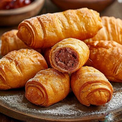 Жареная сосиска в тесте в Рай вкуса по цене 160 ₽