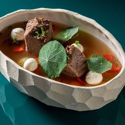 Телятина Копчёный сыр перец Рамиро в Nappa по цене 750 ₽