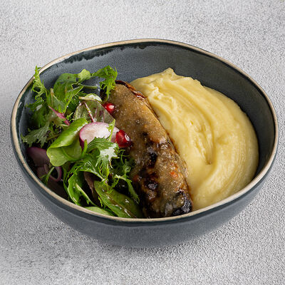 Кебаб на мангале в Мацони по цене 520