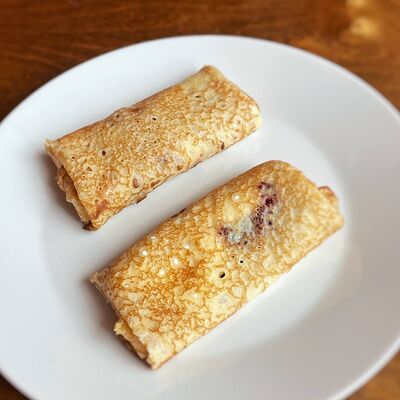 Блинчики с творожным сыром и джемом в Суп с котом по цене 460 ₽