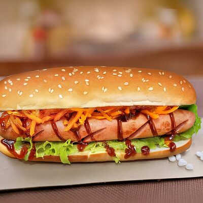 Хот-дог с морковью по-корейски в Большой Аппетит по цене 579 ₽