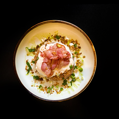 Картофельный оладушек с беконом в Синица по цене 480 ₽