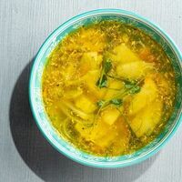 Овощной суп из артишоков в Рабарбар