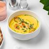 Тыквенный суп с креветками, семечками и гренками из бриоши в Eclair по цене 640