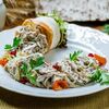 Салат Мясной c говяжьим языком и горчичным соусом в Россичъ по цене 590