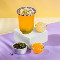 Бабл ти Личи-яблоко в Тапиока bubble tea cafe