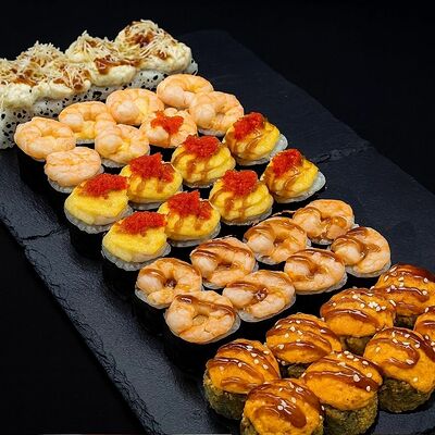 Сет Тяжелый люкс с креветками в Роллы по себестоимости по цене 2660 ₽