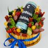 Оригинальный колбасный торт с безалкогольным пивом с новым годомв Дарите красиво по цене 4398