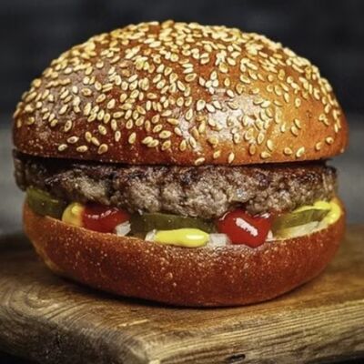 Гамбургер в Кафе pizzburg по цене 380 ₽
