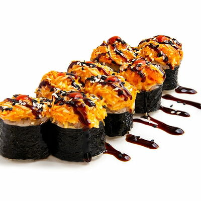 Запеченный спайси-краб в Некруглая пицца и роллы по цене 498 ₽