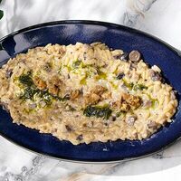 Орзо с белыми грибами и трюфелем в Мясо & Рыба