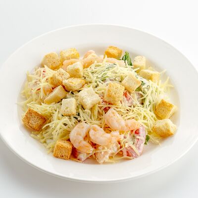 Цезарь с креветкой в Уха из петуха по цене 16 р.