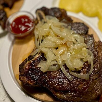 Антрекот из телятины с пастой в Настроение вкуса по цене 1250 ₽