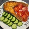Стейк из форели, запеченный в духовке с пылу с жару с овощамив Вкусно как у мамы по цене 1100